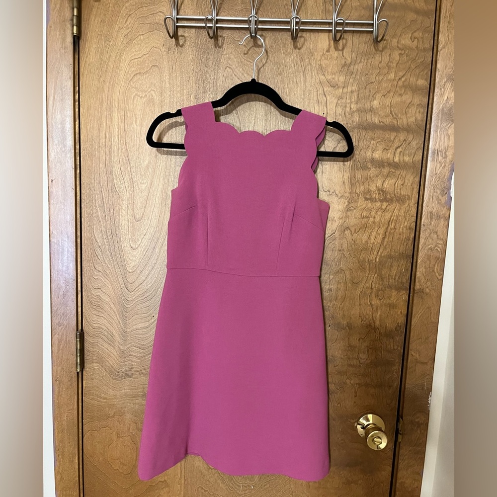 LOFT purple scallop-edged dress